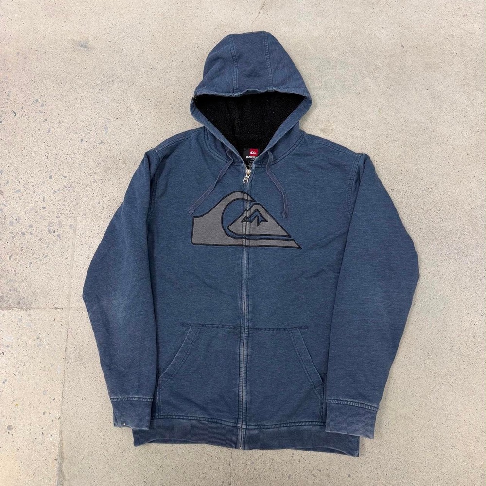 Vintage Quiksilver Wool Fleece Lined Full Zip Hoodie (Size L)